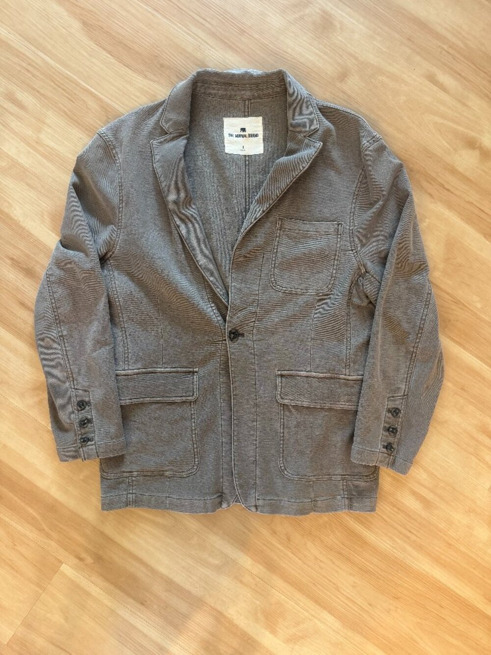 The Normal Brand Tailored Terry Blazer Brown Chore Coat